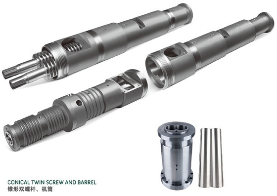 Качество  Conical Twin Screw Barrel HRC55-62 Alloy Hardness 0.5-0.8mm Nitriding завод