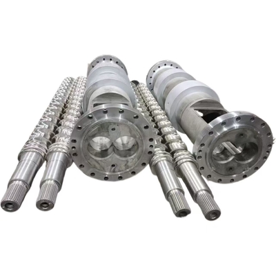 Customized Double Screw And Barrel For Recycling Granulation Parallel Twin Screw 0.015mm/M Straightness