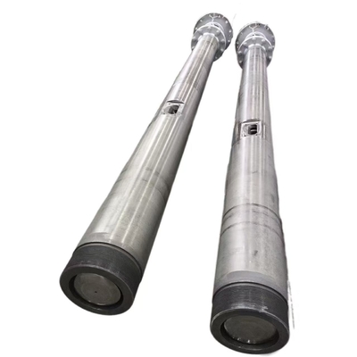 Customized Screw Barrel For Extruder Granulator Quenching Hardness HRC58-62 Single Or Twin Screw Type Screw Diameter