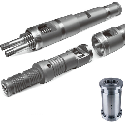 Conical Twin Screw Barrel 38CrMoAlA Alloy with 0.5-0.8mm Nitriding Layer