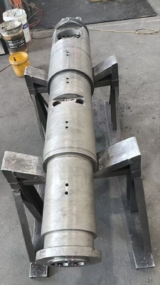 Electric Heating Conical Twin Screw Barrel 38CrMoAlA 2-4mm Bimetallic