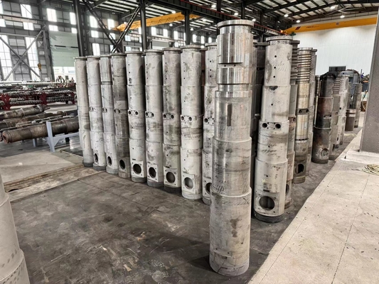 Conical Twin Screw Barrel HRC55-62 Alloy Hardness 0.5-0.8mm Nitriding